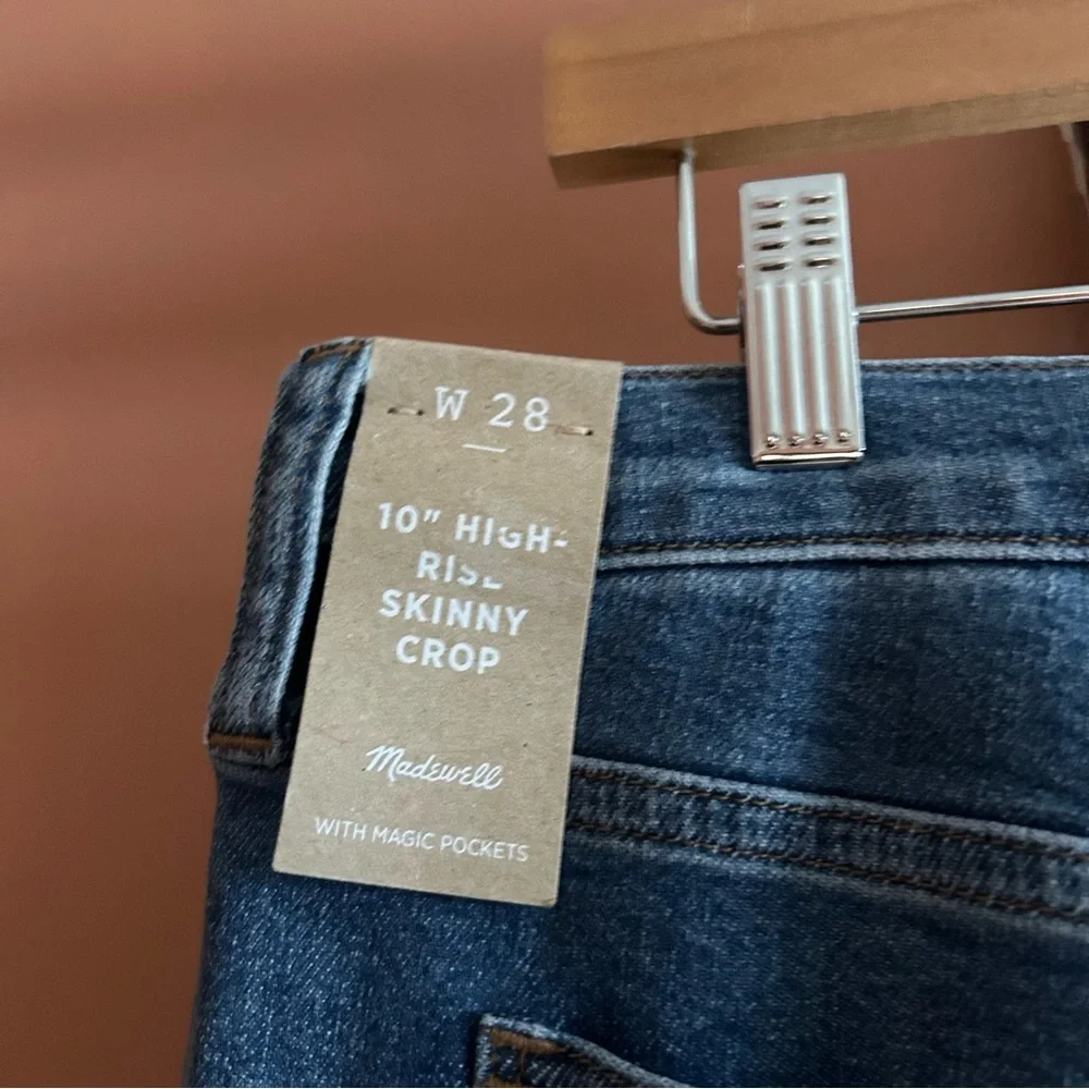 Madewell High-Rise Skinny Crop Jeans in Bradfield Wash‎ $138 NWT See Size Info - Picture 5 of 9